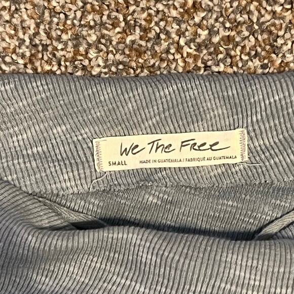 We the Free Get Together Gray Long Sleeve Off Shoulder Shirt. Size Small - Picture 7 of 7